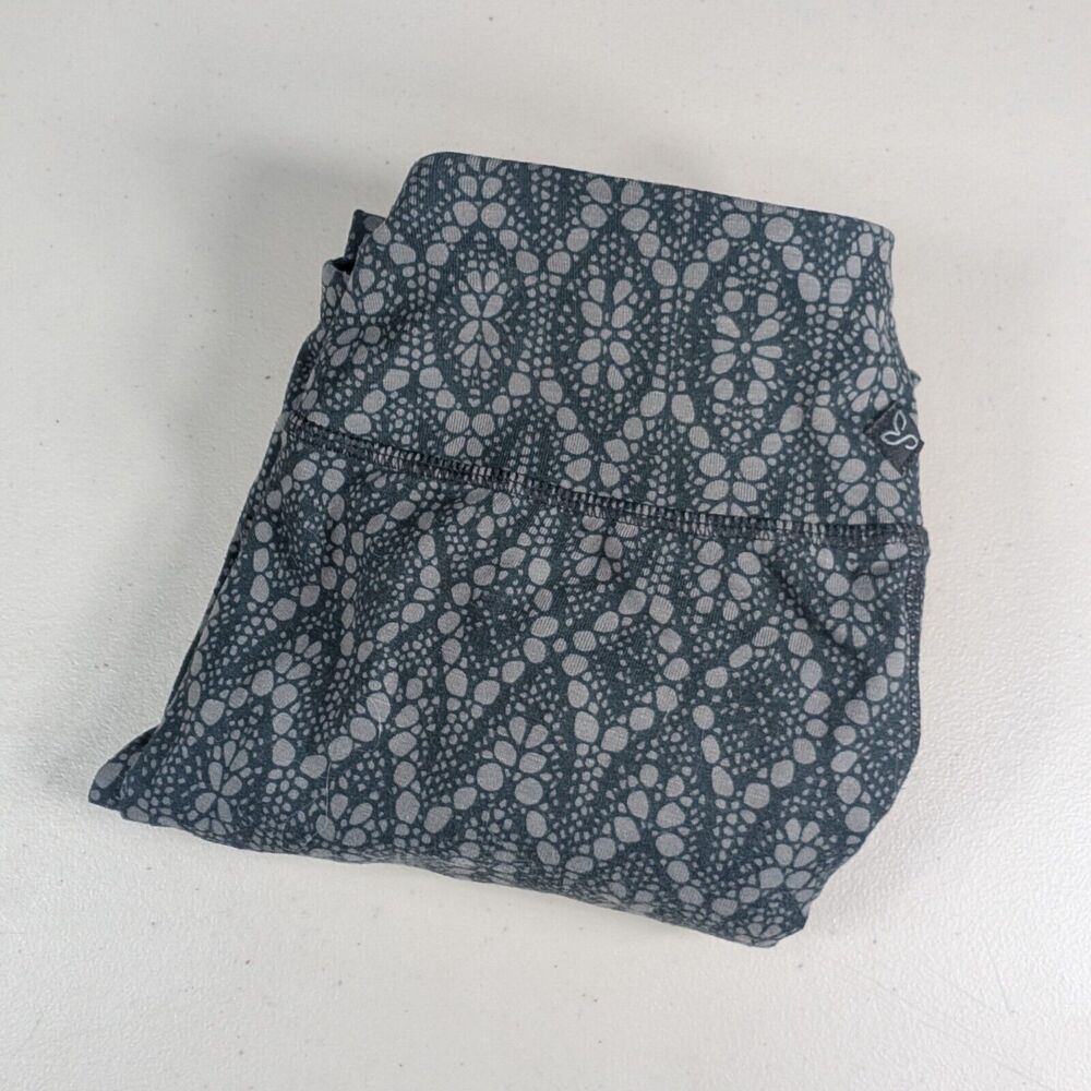 prAna Leggings Womens Size Extra Small Grey Geometric Pattern Yoga Pants